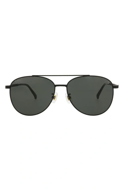 Shop Dunhill Core 59mm Aviator Sunglasses In Black Grey