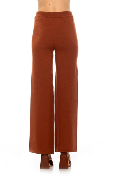 Alexia Admor Theana High Waist Flare Pants In Brown