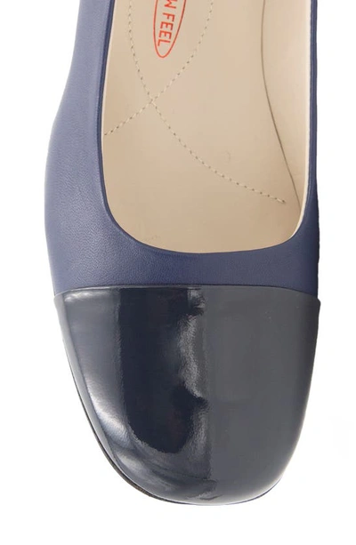 Shop Amalfi By Rangoni Beccaccino Cap Toe Pump In New Navy Parm Navy Glove