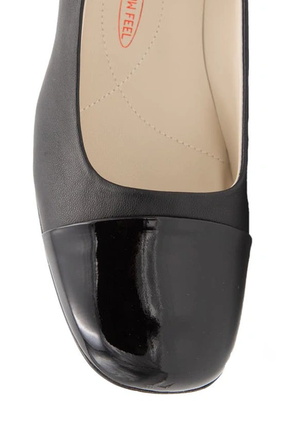 Shop Amalfi By Rangoni Beccaccino Cap Toe Pump In Black Parm Nero Glove