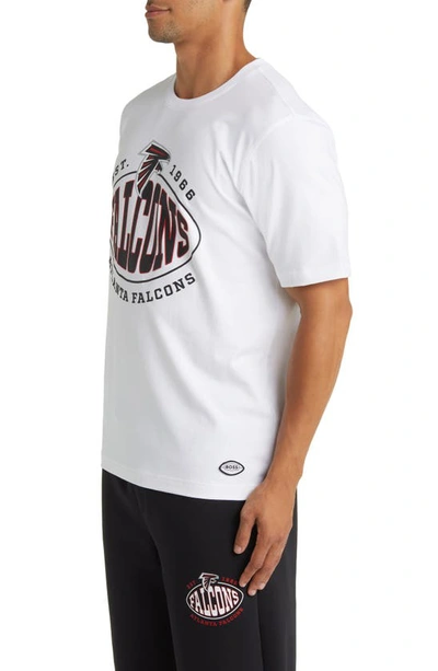 Shop Hugo Boss X Nfl Stretch Cotton Graphic T-shirt In Atlanta Falcons White