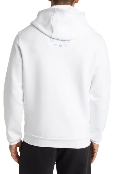 Shop Hugo Boss X Nfl Touchback Graphic Hoodie In Los Angeles Chargers White
