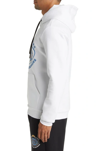 Shop Hugo Boss Boss X Nfl Touchback Graphic Hoodie In Los Angeles Chargers White