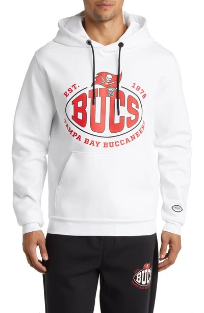 Hugo Boss Boss X Nfl Touchback Graphic Hoodie In Tampa Bay Buccaneers White