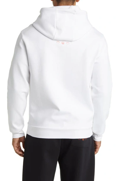 Shop Hugo Boss X Nfl Touchback Graphic Hoodie In Chicago Bears White