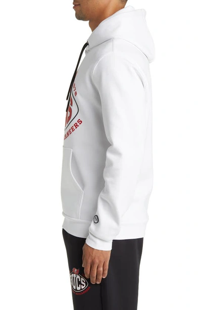 Shop Hugo Boss Boss X Nfl Touchback Graphic Hoodie In Tampa Bay Buccaneers White