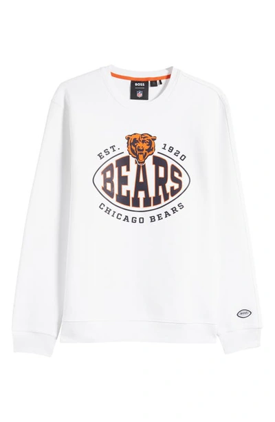 Shop Hugo Boss Boss X Nfl Crewneck Sweatshirt In Chicago Bears White