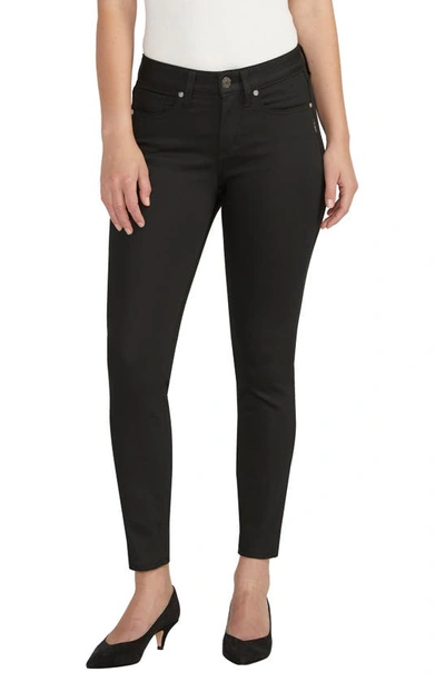 Shop Silver Jeans Co. Suki Curvy Mid Rise Ankle Skinny Jeans In Black