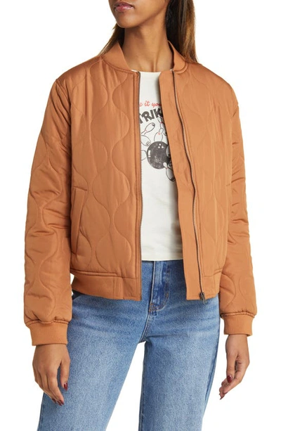 Shop Thread & Supply Onion Quilted Bomber Jacket In Light Sienna