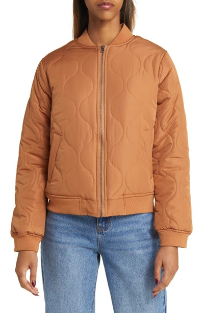 Shop Thread & Supply Onion Quilted Bomber Jacket In Light Sienna