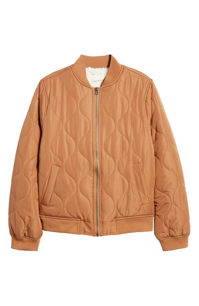Shop Thread & Supply Onion Quilted Bomber Jacket In Light Sienna
