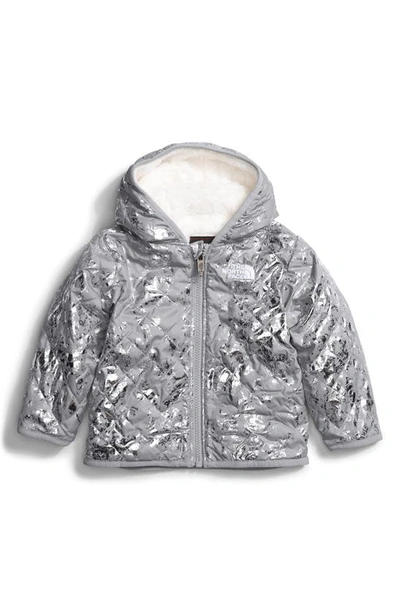 Shop The North Face Shady Glade Reversible Water Repellent Hooded Jacket In Meld Grey Nature Metallic