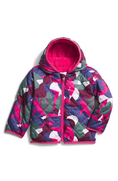 Shop The North Face Shady Glade Reversible Water Repellent Hooded Jacket In Mr. Pink Big Abstract Print