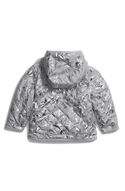 Shop The North Face Shady Glade Reversible Water Repellent Hooded Jacket In Meld Grey Nature Metallic