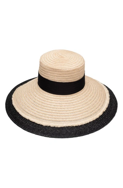 Shop Eugenia Kim Mirabel Straw Sun Hat In Natural/ Black