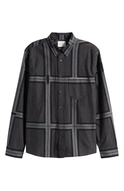 Shop Billy Reid Plaid Pocket Shirt In Black/ Dark Brown