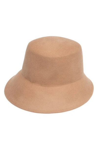 Shop Eugenia Kim Ruby Wool Bucket Hat In Camel