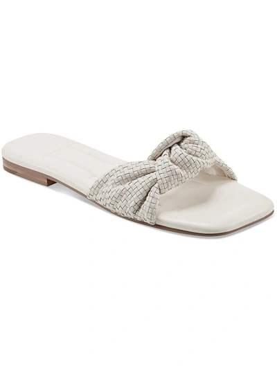 Shop Marc Fisher Ltd Marlon Womens Leather Woven Slide Sandals In White