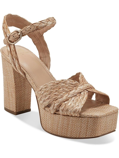 Shop Marc Fisher Ltd Chela Womens Espadrille Buckle Platform Sandals In Beige