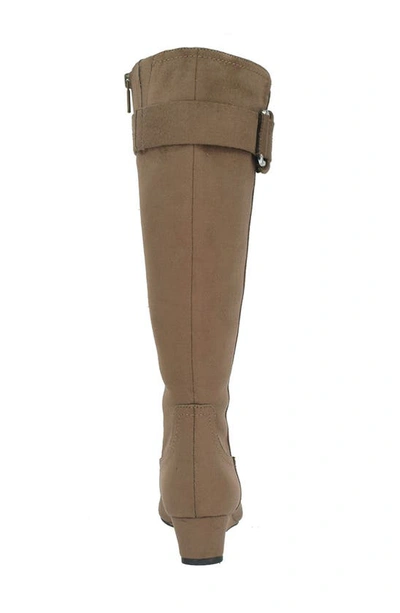 Shop Impo Genia Stretch Wedge Boot In Hummus