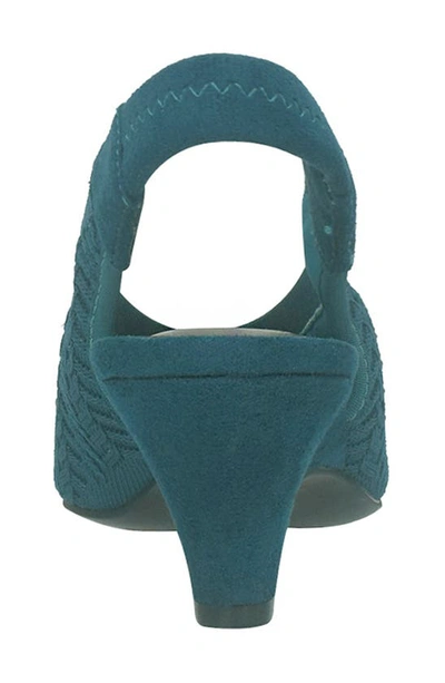 Shop Impo Elaira Knit Slingback Pump In Peacock