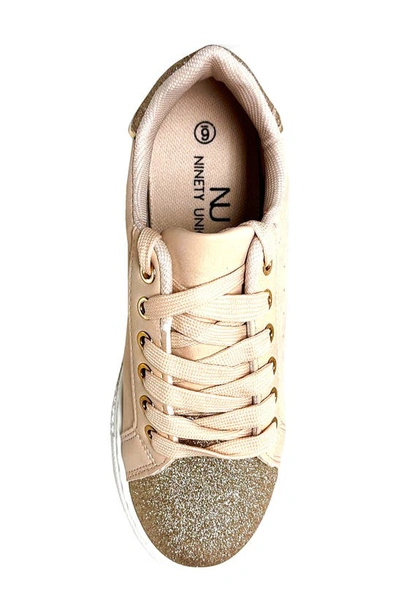 Lady Couture Beyond Embellished Glitter Sneaker In Champagne