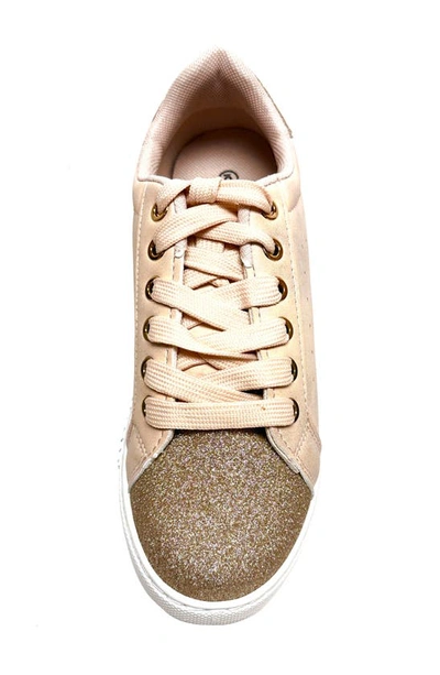 Lady Couture Beyond Embellished Glitter Sneaker In Champagne