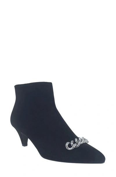 Shop Impo Elicia Chain Ankle Bootie In Black/ Silver