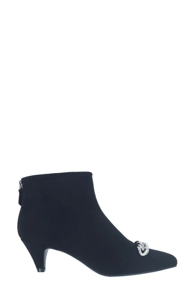 Shop Impo Elicia Chain Ankle Bootie In Black/ Silver