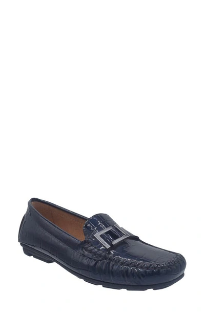 Shop Impo Baya Croc-embossed Loafer In Midnight Blue