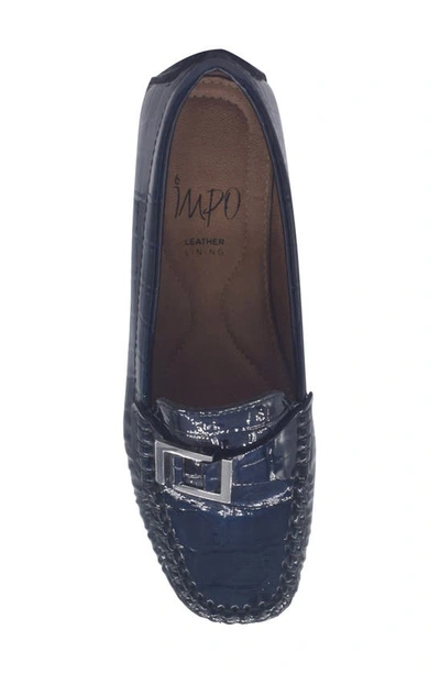 Shop Impo Baya Croc-embossed Loafer In Midnight Blue