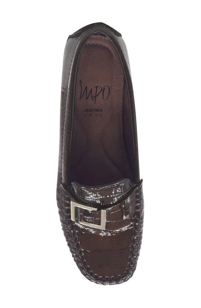 Shop Impo Baya Croc-embossed Loafer In Cocoa