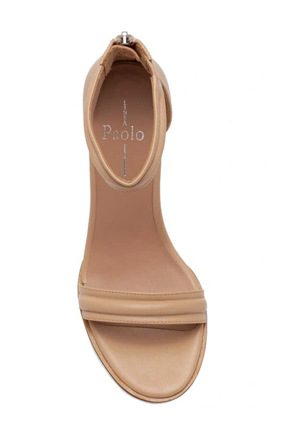 Shop Linea Paolo Evyne Wedge Sandal In Desert Sand Leather