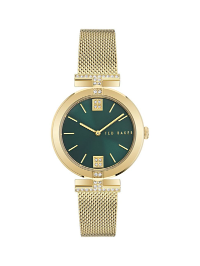 Shop Ted Baker Women's Darbey Goldtone Stainless Steel Bracelet Watch/36mm