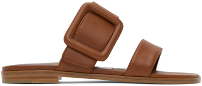 Shop Manolo Blahnik Brown Tituba Sandals In 2107 Medium Brown