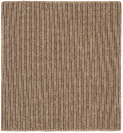 Shop Auralee Brown Cashmere Neck Warmer In Natural Brown