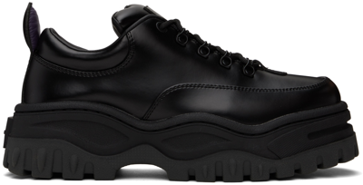 Shop Eytys Black Angel Sneakers In Leather Black