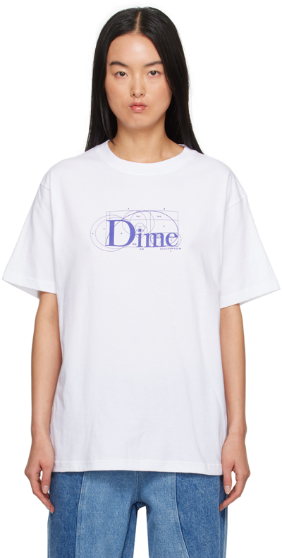 Shop Dime White Ratio T-shirt