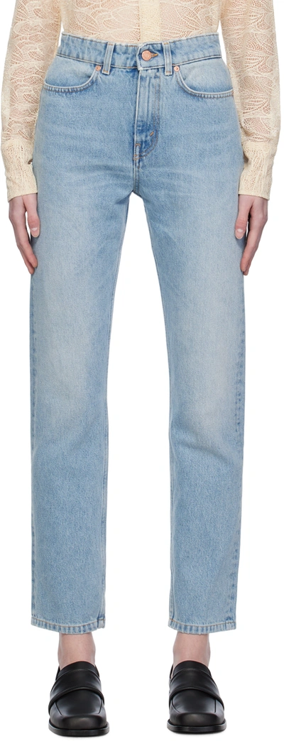 Shop Bite Blue Essential Jeans In Mid Blue 5032