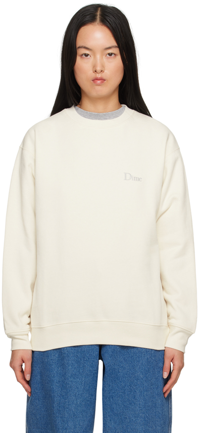 Shop Dime Off-white Classic Sweatshirt In Bone