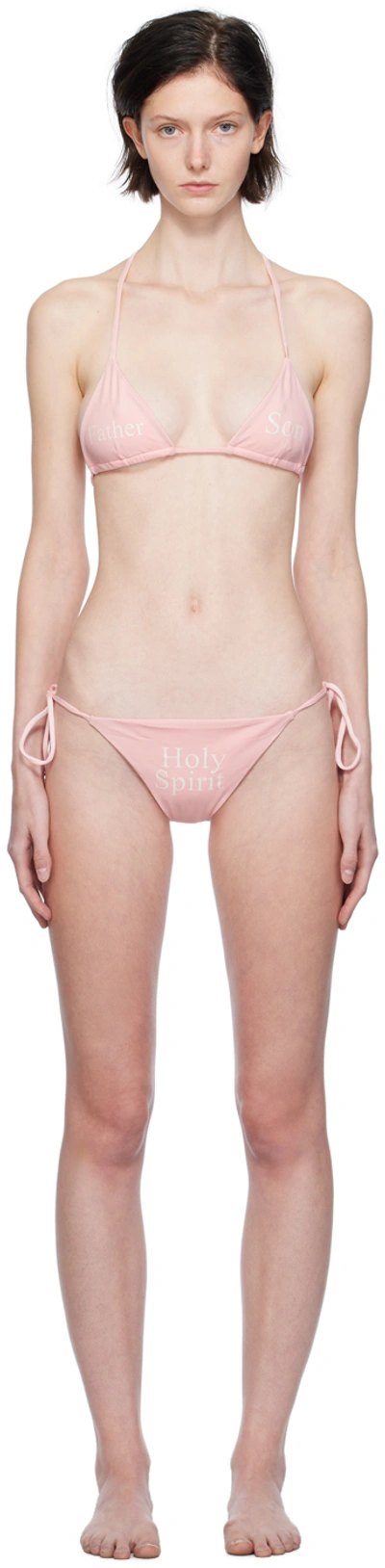 Shop Praying Ssense Exclusive Pink Holy Trinity Bikini