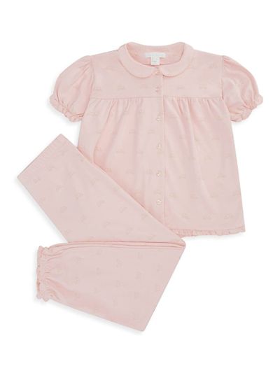 Shop Marie Chantal Little Girl's & Girl's Angel Wing Print Pajama Set In Pink