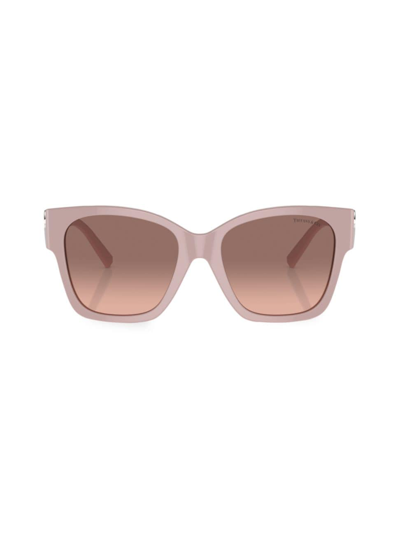 Shop Tiffany & Co Women's 54mm Butterfly Sunglasses In Pink