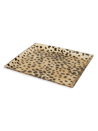 Shop Etro Capsule Leopard Tray In Brown