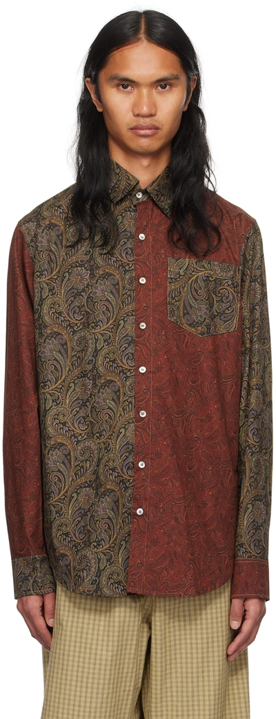 Shop Sc103 Red Script Shirt In Ornament