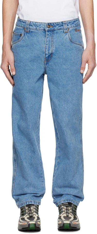 Shop Dime Blue Classic Jeans In Blue Washed