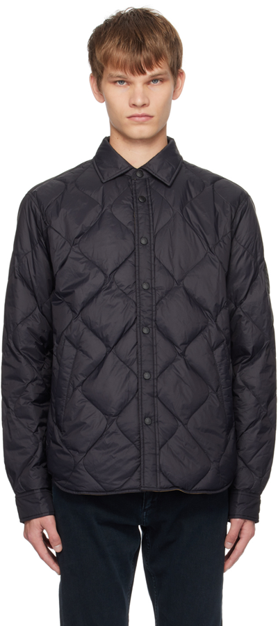 Rag & Bone Dane Quilted Shell Down Overshirt In Black