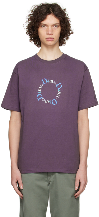 Shop Dime Purple Classic T-shirt In Dark Purple