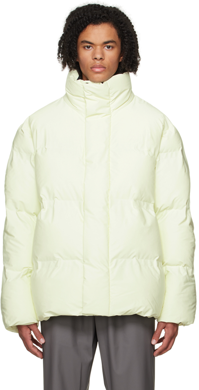 Shop Rains Off-white Bator Puffer Jacket In Foam