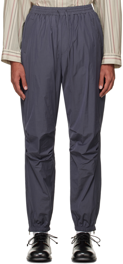 Shop Amomento Gray Drawstring Trousers In Charcoal